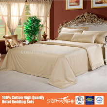 Супер качество гостиницы нашивки Сатинировки постельное белье комплект хлопок Пододеяльник набор